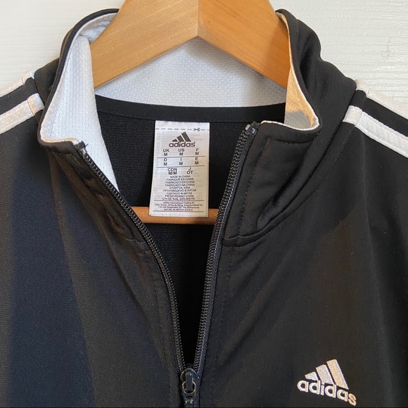 ADIDAS Classic Black Zip-Up Jacket - Picture 1 of 3